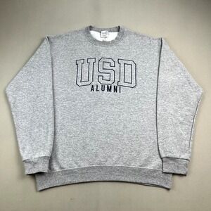 University Of San Diego Sweatshirt Adult Medium Gray USD College Toreros Alumni